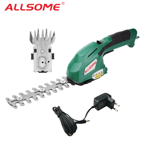 ALLSOME Electric Hedge Trimmer 2 in 1 7.2V Cordless Household Trimmer Rechargeable Weeding Shear Pruning Mower HT2668 ► Photo 1/6