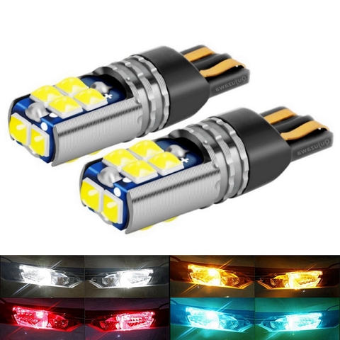 2PCS New T10 W5W 168 WY5W Super Bright LED Car Interior Reading Dome Lamp Auto Wedge Turn Side Parking Bulb License Plate Lights ► Photo 1/6