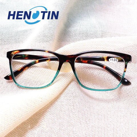 Stylish rectangular reading glasses, spring hinge, male and female readers glasses, diopter 0.5 1.75 2.0 3.0 4.0... ► Photo 1/6