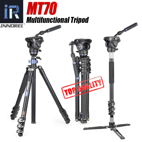 MT70 Video Camera Tripod Fast Flip Buckle Fluid Head Panoramic Half Ball Bowl Monopod Stand Base for Digital DSLR Camcorder ► Photo 1/6