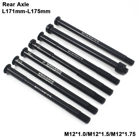 Bicycle Thru Axle Bike Quick Release Hubs Tube Shaft Skewers Rear Axle L171 L173 L175 M12x1.0 M12x1.5 M12x1.75 Bike Axle ► Photo 1/6