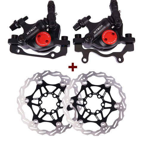 MTB Bike Line Pulling Hydraulic Disc Brake Calipers Front Rear Mountain Road bike Bicycle Oil Disc Brake E-BIKE with Rotor 160 ► Photo 1/6