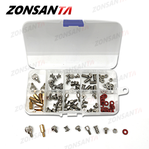 ZONSANTA 114Pcs Computer Screws Accessories DIY Motherboard Mounting Hardware Fan Screws Hard Disk Computer with Case video card ► Photo 1/6