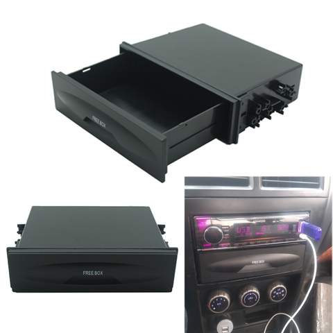 New Universal Car Single 1 Din Dash Radio Installation Pocket Kit Storage Auto Box  Cx-38 Pencil Case Handy Drawer ► Photo 1/6