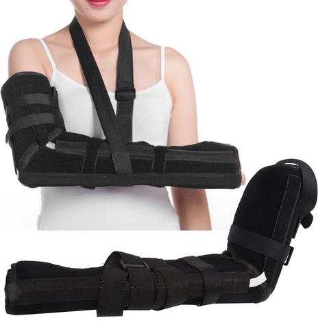 Back Support Unisex Arm Sling Elbow Shoulder Padded Support Injury Recovery Shoulder Strap Black  Therapy ► Photo 1/6