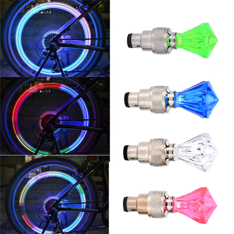 2x LED Motorcycle Cycling Bike Bicycle Wheel Tire Valve Flashing Light Car Lamp ► Photo 1/6