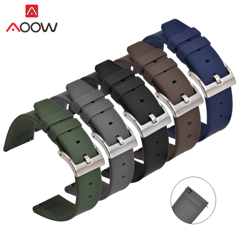 18mm 20mm 22mm Sport Silicone Strap Watchband for Samsung Galaxy Watch Active2 Gear S2 S3 Huawei Amazfit Men Replace Rubber Band ► Photo 1/6