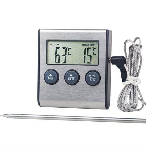 Tp700 Digital Remote Wireless Food Kitchen Oven Thermometer Probe For BBQ Grill  Oven Meat Timer  Temperature  Manually Set ► Photo 1/6