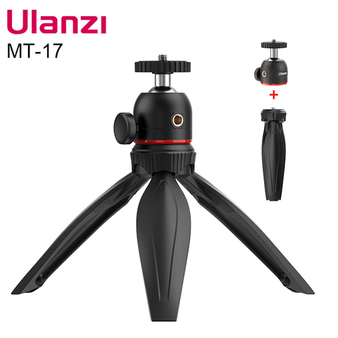 Ulanzi MT-17 Adjustable Mini Tripod 360 Rotation Ballhead SLR Smartphone Vlog Tripod Extend 1/4 Screw for Magic Arm ► Photo 1/6