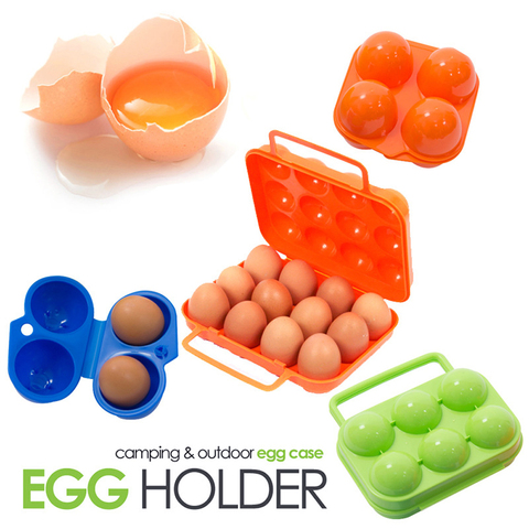 Outdoor Camping Tableware Portable Camping Picnic BBQ Egg Box Container Egg Storage Boxes Travel Kitchen Utensils Camping Gear ► Photo 1/6
