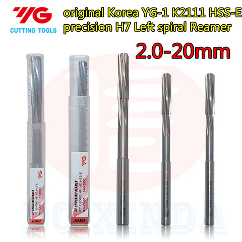 original Korea YG-1 K2111 HSS-E precision H7 Left spiral Reamer 2.0-20mm Processing: stainless steel and steel, etc ► Photo 1/3