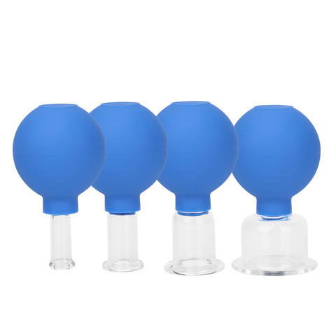Rubber Head Glass Vacuum Cupping body Massager ventosa Suction Cups Glass vacuum suction therapy cupping set cans for massage ► Photo 1/6