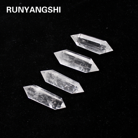 Runyangshi Natural White Crystal 40-60MM 100% Quartz Crystal Stone clear quartz Point Healing Hexagonal Wand Treatment Stone ► Photo 1/6