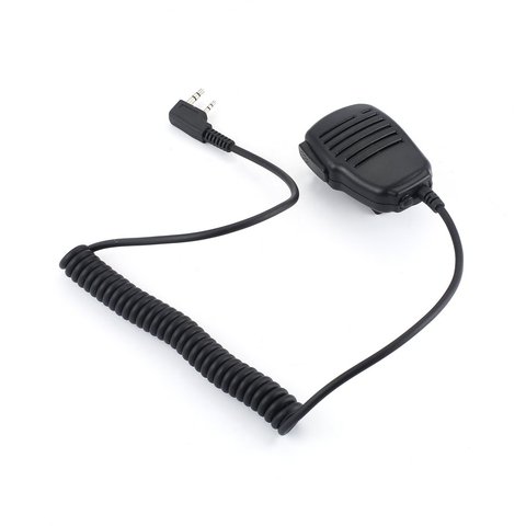 Rainproof 2-pin Shoulder Remote Speaker Mic Microphone PTT for Kenwood Wouxun Puxing Baofeng Two Way Radio 2pin ► Photo 1/6