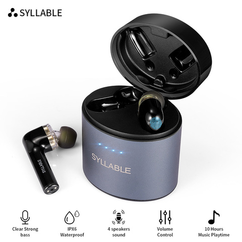 SYLLABLE S119 Strong bass TWS wireless headset noise reduction for music QCC3020 Chip of SYLLABLE S119 wireless sport Earphones ► Photo 1/6