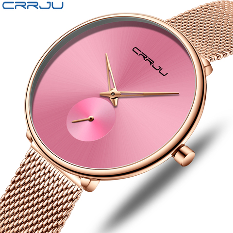 watch for women CRRJU Luxury Stylish Silm Watch Ladies Dress Wristwatch Minimalist Waterproof Quartz Cool Watches reloj mujer ► Photo 1/6