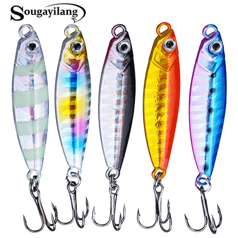 Sougayilang Fishing Lure Lifelike 3D Eyes Metal Jig Slow Jig Bait Wobbler Jigging Spinner Spoon Bait Winter Minnow Tackle ► Photo 1/6