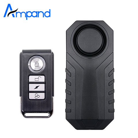 Ampand Waterproof Bike Motorcycle Electric Bicycle Security Anti Lost Wireless Remote Control Vibration Detector Alarm ► Photo 1/6