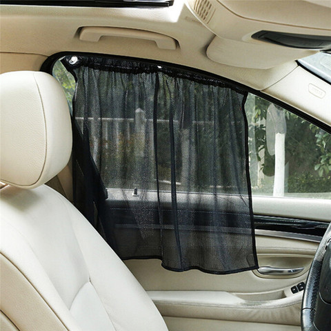 2Pcs Car Interior Side Car Window Sunshade Curtain Universal Mesh Cloth UV Protection With Suction Cups Breathable 52 X 80cm ► Photo 1/6