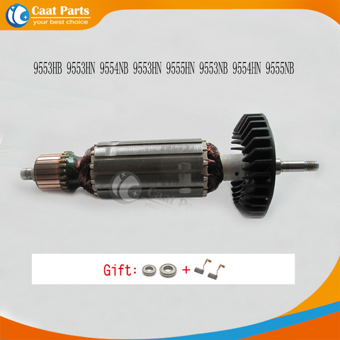 AC220-240V Drive Shaft Hammer Armature Rotor for Makita 9553HB 9553HN 9554NB 9554HN 9555HN 9553NB 9555NB 515619-7 515616-3 ► Photo 1/3