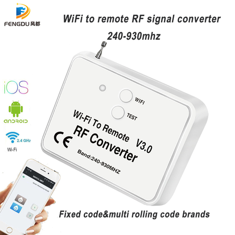 Universal Wireless Wifi To RF Converter Phone Instead Remote Control 240-930mhz For Smart Home ► Photo 1/6