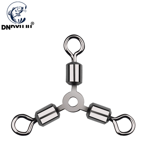 DNDYUJU 10/20PCS Three Way Rolling Swivels Fishing Connector Rolling Swivels Accessories Fishhook Tackle ► Photo 1/6