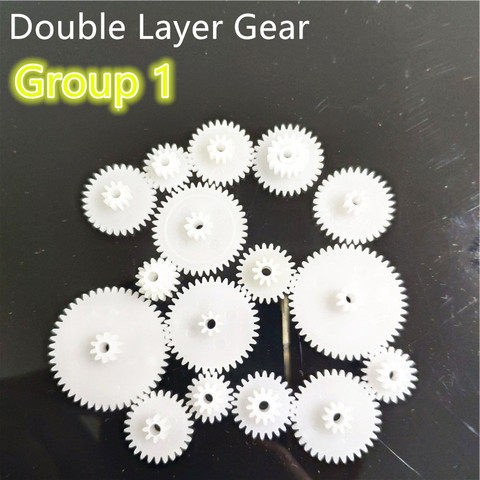 31 kinds of M0.5 Plastic Teeth Double Layer Gears Reduction Gear Group 1 Deck DIY Toy Car Robot Helicopter Parts Dropshipping ► Photo 1/3