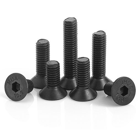 50pcs M2 M2.5 M3 M4 M5 mm flat head Oval  Hex Socket Head Cap Screw black ► Photo 1/1