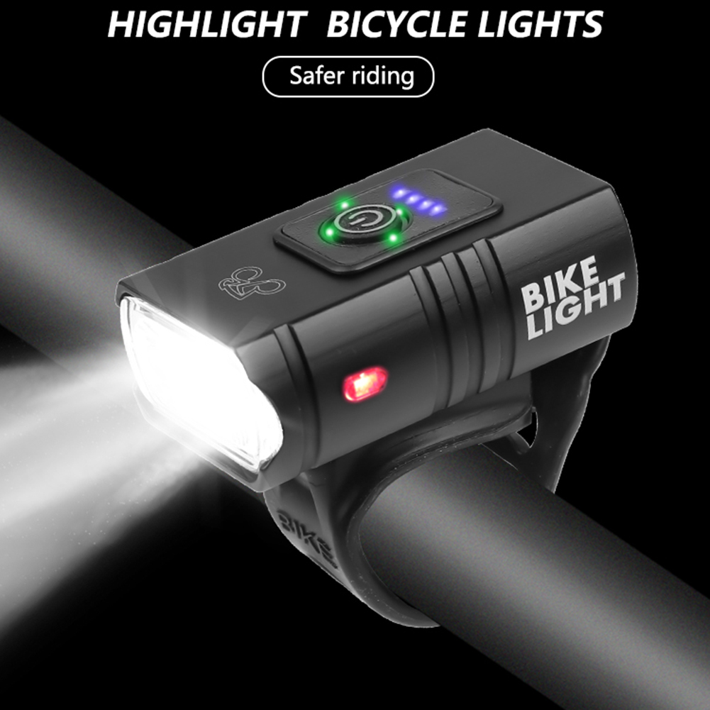 front USB rechargeable & rear laser 5 LED bike lights kit set for mountain road 