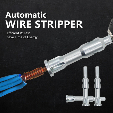 Electrician General Automatic Wire Stripper Twisted Wire Tool Quick Automatic Stripper Line Cable Peeling Twisting Connector ► Photo 1/6