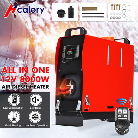 All In One Air 12V 24V Diesels Car Parking Heater 1KW-8KW Adjustable For Trucks Motor-Homes Boats Bus +LCD Key Switch+Remote ► Photo 1/6