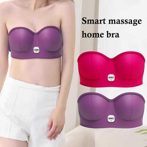 Charging Electric Breast Massage Bra Vibration Chest Massager Growth Enlargement Enhancer Breast Heating Stimulator Machine ► Photo 1/6