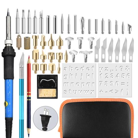 52PCS Wood Engraving Kit Pyrography Pencil Set With Temperature Control  Carving Accessories Embossing Welding Tool US Plug - Price history & Review, AliExpress Seller - Daydreaming Store Store
