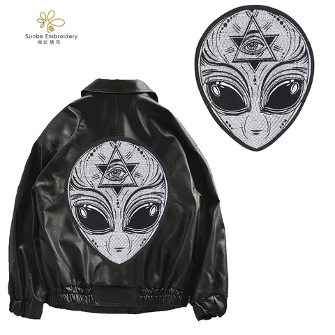 Three Eyes Evil Patches  Iron on Embroidery Applique Stickers Jacket Back Badges ► Photo 1/4