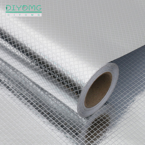 Kitchen Oil-proof Self Adhesive Stickers Stove Anti-fouling High-temperature Aluminum Foil Wallpaper Cabinet Film Contact Paper ► Photo 1/6