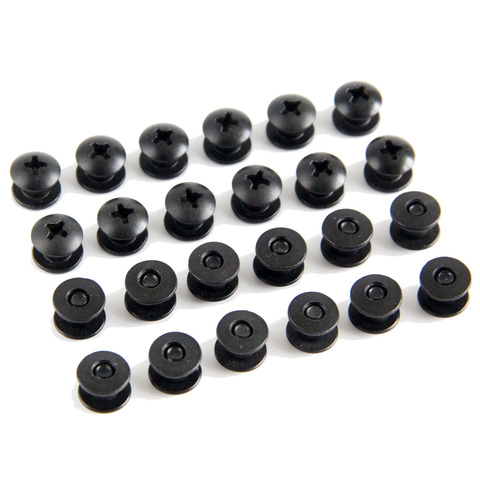 24pcs Black Steel Short Post Chicago Screw Set Cross Head Perfect for DIY Kydex and Leather Gun Holsters/Clips and Knife Sheaths ► Photo 1/6
