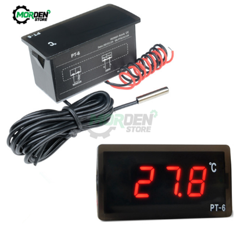 PT-6 Digital Car Thermometer Temperature Meter AC 220V Automotive Digital Thermometer with 2m NTC Sensor -40~110C ► Photo 1/6