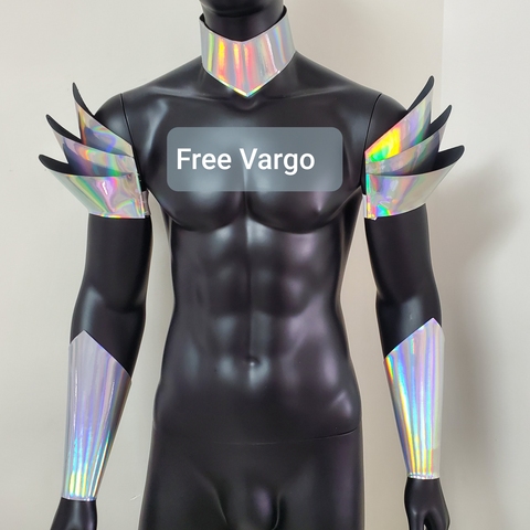 Burning Man Holographic Leather Body Harness Music Festival Wear Man's Harness Bracer Carnival Costume Festival Outfits ► Photo 1/5