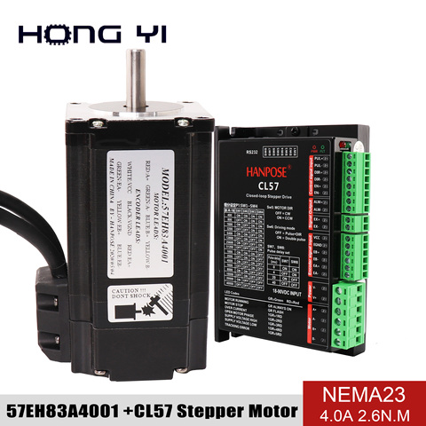 Nema23 Closed Loop 57EH83A4001 Hybrid Step-servo CL57 Driver 57X83mm  4A 2.6N.M 57CME26 closed loop stepper motor driver for CNC ► Photo 1/6