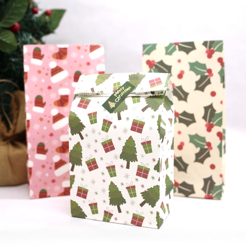 Merry Christmas Candy Gift Bag, Food Cookies Packing Paper Bags,Christmas Party Decor Supplies 6pcs/lot ► Photo 1/5
