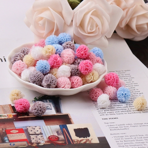 Plush Pompom 15mm 20mm 25mm Soft Pompones Fluffy Plush Balls Pom Poms  Furball DIY Handmade Craft Material weeding home Decor