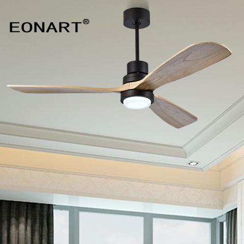 42 Inch Modern Decorative DC Led Ceiling Fan With Remote Control Bedroom With Light Solid Wood Ceiling Fans For Home Ventilador ► Photo 1/6