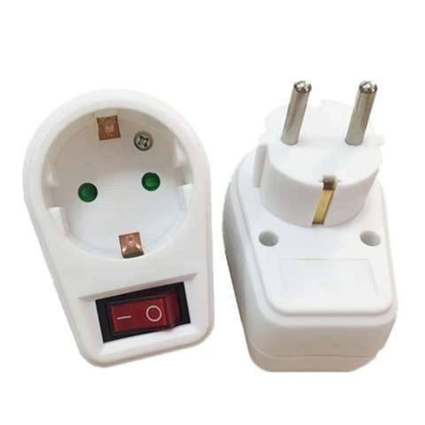 European Type Conversion Plug With Switch Neon Indicator 16A Travel Plugs 1 TO 1 Way EU Standard Power Adapter Socket ► Photo 1/2