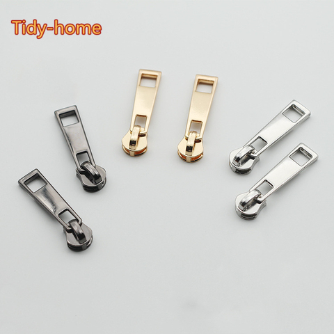 10Pcs High Grade Thicken No.5 Metal Zipper Sliders Zipper Pullers Zipper Head Repair Kit For Leather Bag Garment ► Photo 1/6