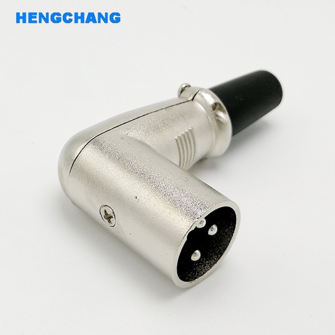 right-angle 3pole XLR connector 3pin 90 degree Male XLR connector Microphone connector MIC Adapter ► Photo 1/6