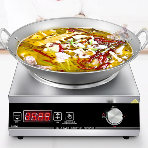 Concave Induction Cooker 3500W Commercial High Power Stir-fried Cooker Restaurant Induction Cooker Cooking Machine ► Photo 1/6