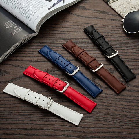 Genuine Leather Watch Bands Strap 12mm 13mm 14mm 15mm 16mm 17mm 18mm 19mm 20m 21mm 22mm 23mm 24mm General Watch band Strap ► Photo 1/6