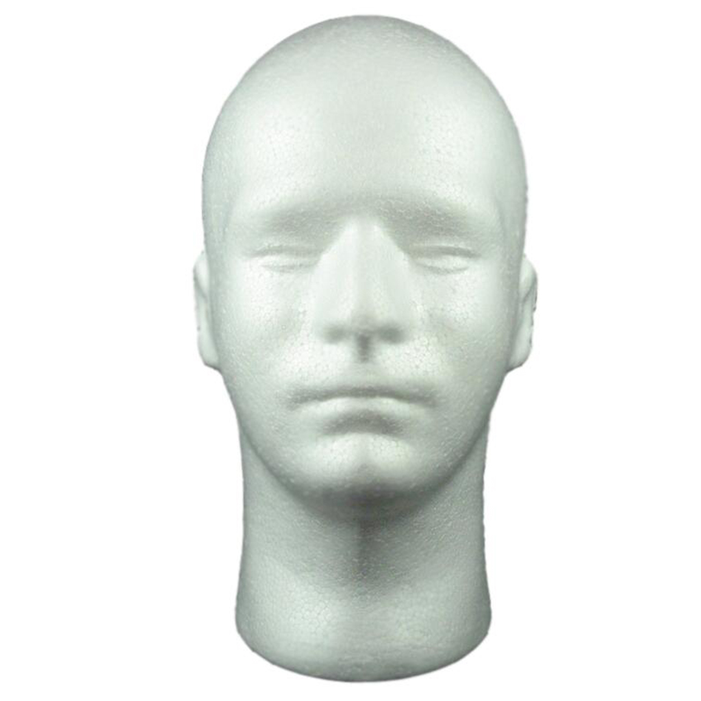 Head Model Wig hair Glasses Hat Display Headset Styrofoam Foam Mannequin Manikin 