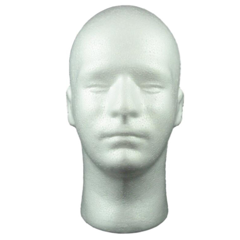 Male Mannequin Head White Styrofoam Foam Head Cosmetics Model Wig Display Glasses Hat Headset Display Stand Rack ► Photo 1/3