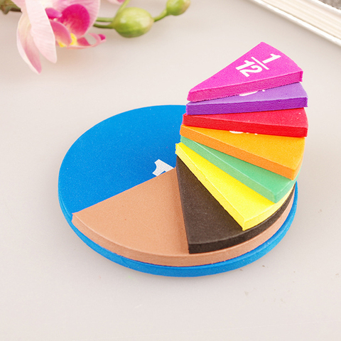 51 Piece Circular Fractions Kids Early Education Math Toy without Magnetic ► Photo 1/6